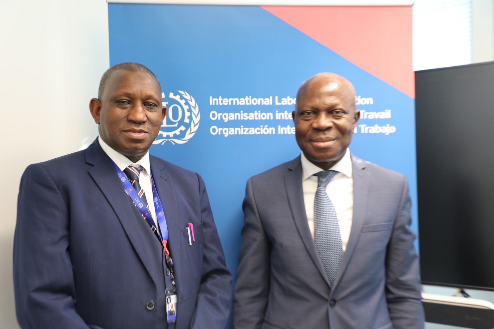 Labour Minister Alpha Timbo meets 1st African ILO Director-General